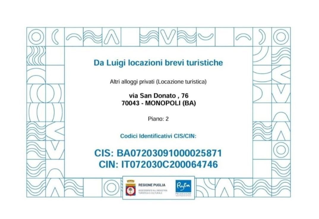 Da Luigi Locazioni Brevi Turistiche Monopoli Exterior foto